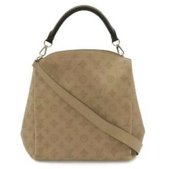 Louis Vuitton Pre-owned Mahina Babylon PM Leren Schoudertas - Dames - Pre-owned - Beige - Maat: ONE Size Leer