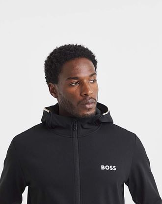 HUGO BOSS Zip Hoodie - Black
