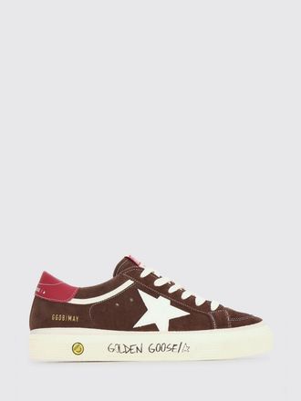 Golden Goose Boys May Smooth and Suede Calfskin Leather Sneakers