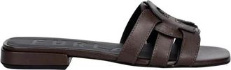Furla Summer Slides - Dames - Sandalen - Bruin - 37 EU - Leer - Schoenen