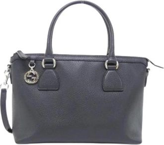 Gucci Pre-owned Vintage Handbag - Dames - Vintage Handtas - Zwart - ONE Size - Leer - Vintage