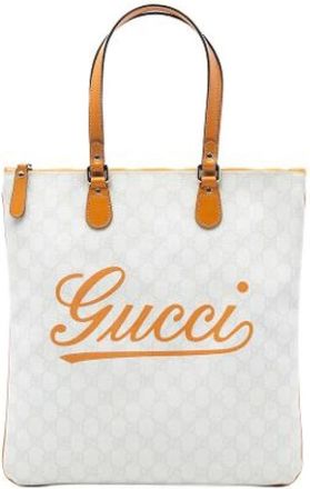 Gucci Pre-owned Tote Bags, female, White, Size: ONE SIZE Pre-owned Vintage Tote