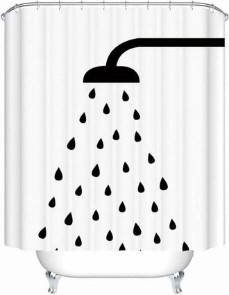 OEM Bonita Cortina De Ducha Gruesa, 180180 Cm Cortina De Ducha Creativa Poli&eacute;ster, Cortina Ba&ntilde;o Impermeable Resistente Moho, Cortina Ba&ntilde;o Decorativa