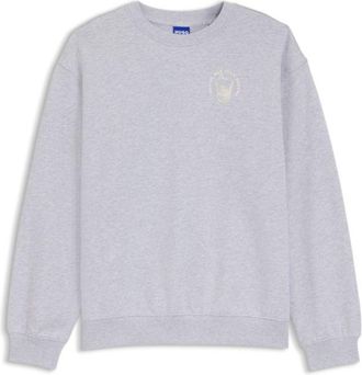 HUGO BOSS Relaxed-fit sweatshirt in cotton terry with graphic prints