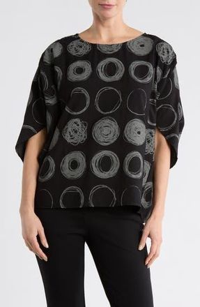 Patrizia Luca Scribble Dot Top in Black at Nordstrom Rack