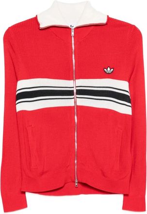 adidas WB Knit Track Top - Dames - Sportshirts - Rood - S - Fitness