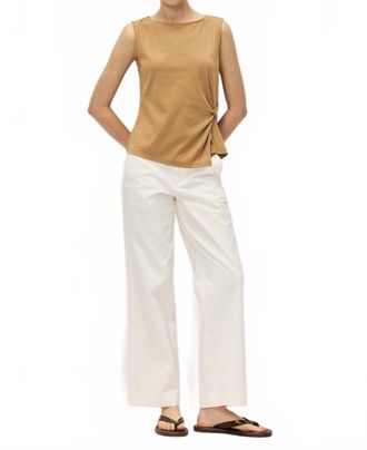 Elodie Briony Boatneck Top In Camel