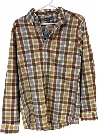 Eddie Bauer Mens Getaway Button Down Shirt In Paprika Brown