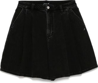 Sport b. Shorts denim con pieghe - Nero