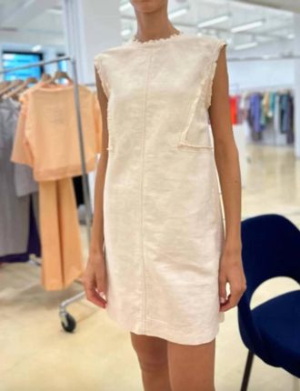 Tela Valentina Denim Dress In Apricot