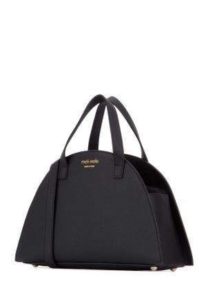 Meli Melo Womens Borsa Black Leather Borse A Mano Bag