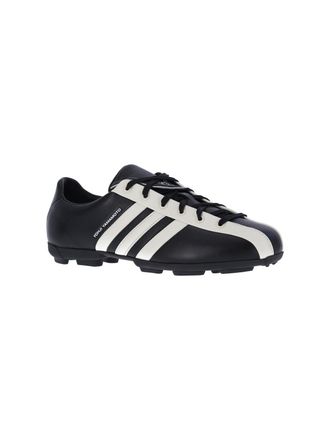Yohji Yamamoto Striped Leather Sneakers - Black