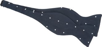 Oliver Brown Polka Dot Bow Tie, Self Tie - Navy