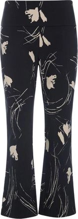Bitte Kai Rand Geknipte wijde broek - Dames - Vrijetijds broeken - Zwart - L - Leer - Broeken