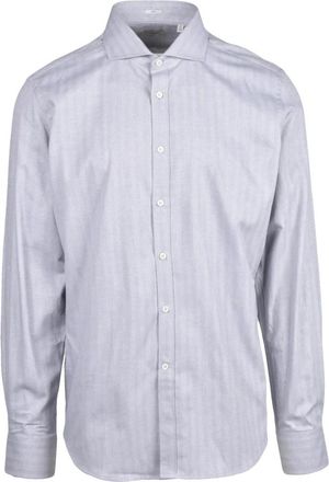 Himon's Formal Shirts - Heren - Zakelijke Overhemden - Grijs - XL - Katoen - Overhemden