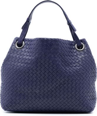 Bottega Veneta Pre-owned Womens Medium Nappa Intrecciato Garda Tote - Purple Leather - One Size