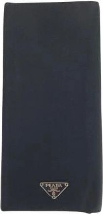 Prada Pre-owned Wallets, female, Black, Size: ONE SIZE Pre-owned Nylon Long Wallet