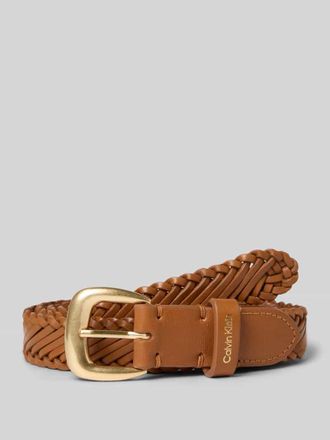 Calvin Klein G&uuml;rtel aus Rindsleder mit Dornschlie&szlig;e in Cognac, Gr&ouml;&szlig;e 100