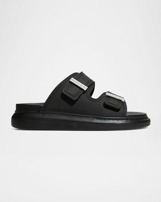 Alexander McQueen Men & apos;s Rubber Double-Buckle Sandals