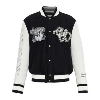Off-white Bomberjack - Heren - Bomber jackets - Zwart - 2XL - Wol - Jassen