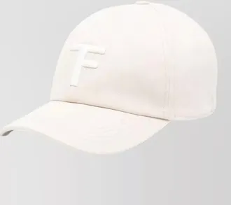 Tom Ford signature logo canvas baseball cap curved brim