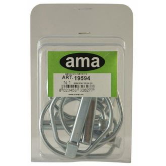 AMA Confezione 5 spine a scatto &oslash;8mm con forma ovale