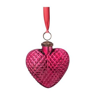Pip Studio kerstornament hart roze (9,5x5 cm)