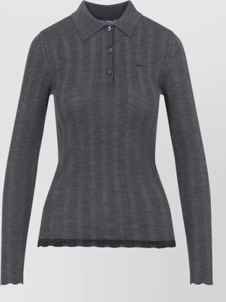 Prada fine-knit wool polo shirt