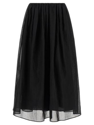 Brunello Cucinelli Black Cotton Mini Womens Skirt