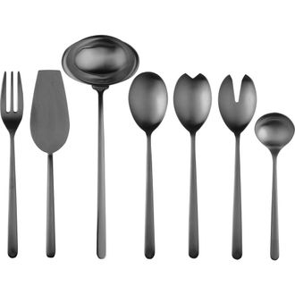 Mepra Linea Serving Set - 7 Pieces in Ice Black Gold at Nordstrom