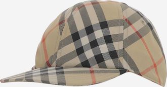 Burberry Boys Baseball Cap With Check Pattern Polyester Hat