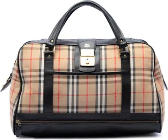 Burberry Pre-owned Burberry Haymarket Check Canvas Travel Bag Ladies N6PTKO1PGCM5BDZG