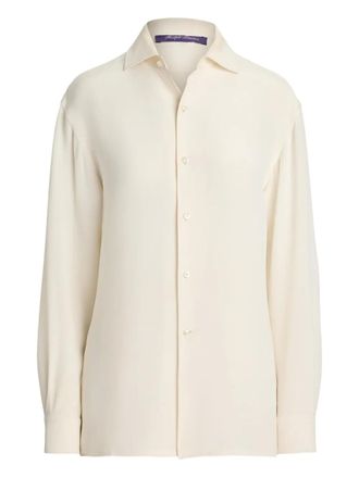 Ralph Lauren Collection Capri long-sleeve shirt - women - Silk - 4 - Neutrals