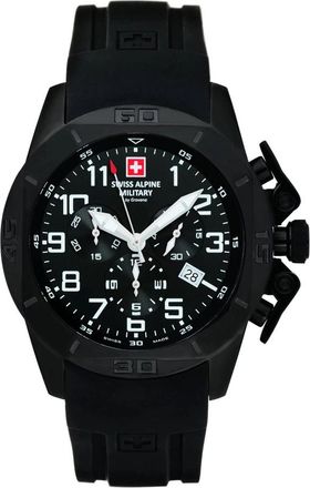 Swiss Alpine Military Chronograph Horloge - unisex - Horloges - Zwart - ONE Size - Accessoires
