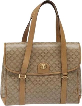 Celine Pre-owned Handbags, female, Beige, Size: ONE SIZE Pre-owned Vintage Canvas Handbag