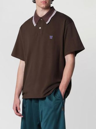 Needles polo shirt sx442co br short sleeves
