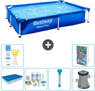 Bestway Piscina Bestway Steel Pro Rectangular - 221x150x43 Cm - 7-piezas S52
