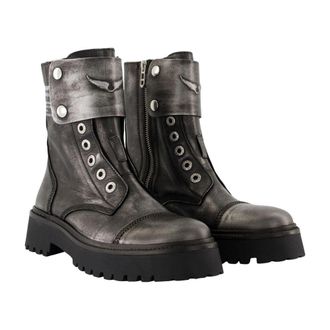 Zadig&Voltaire Womens Joe Fast Ankle Boot Black Calfskin