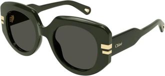 Chlo&eacute; Authentieke Bril met Topkwaliteit - unisex - Zonnebrillen - Groen - 52 MM - Accessoires
