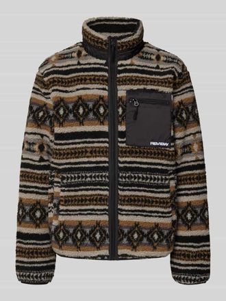 Review Teddy-Jacke mit Stehkragen in Hellbraun, Gr&ouml;&szlig;e XXL