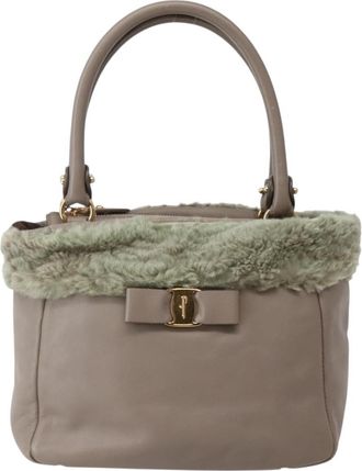 Ferragamo Vala Leather Leather Bag (Pre-Owned)