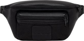 A|X Armani Exchange Logo-patch Panelled Belt Bag - Heren - Heuptassen - Zwart - ONE Size - Polyester - Tassen