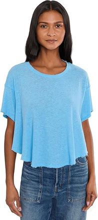 Free People Elsie Swing T-Shirts - Clo Womens Clothing Blissful Blue : LG (Womens 12-14), Cotton
