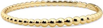 Devata Beaded Ball Bangle Bracelet in Gold Plated Sterling Silver in Yellow Gold at Nordstrom, Size Medium