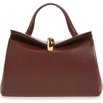 Jacquemus Le Petit Valerie Leather Top Handle Bag in Brown 850 at Nordstrom
