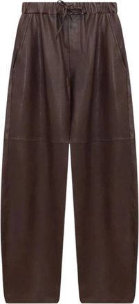 Margaux Lonnberg Alfie Broek - Dames - Leren Broeken - Rood - 2XS - Leer - Broeken