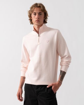 Lyle & Scott Mens W488 Sweatshirt in Light Pink Cotton - Size X-Large