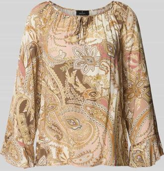 Monari Regular Fit Bluse aus Viskose mit Paisley-Muster in Camel Melange, Gr&ouml;&szlig;e 36