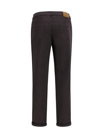 Brunello Cucinelli Mens Jeans With Turn-Up Hem Dark Brown Cotton; Elastane