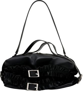 Simone Rocha Shoulder Bags, female, Black, Size: ONE SIZE Biker Belt Bag